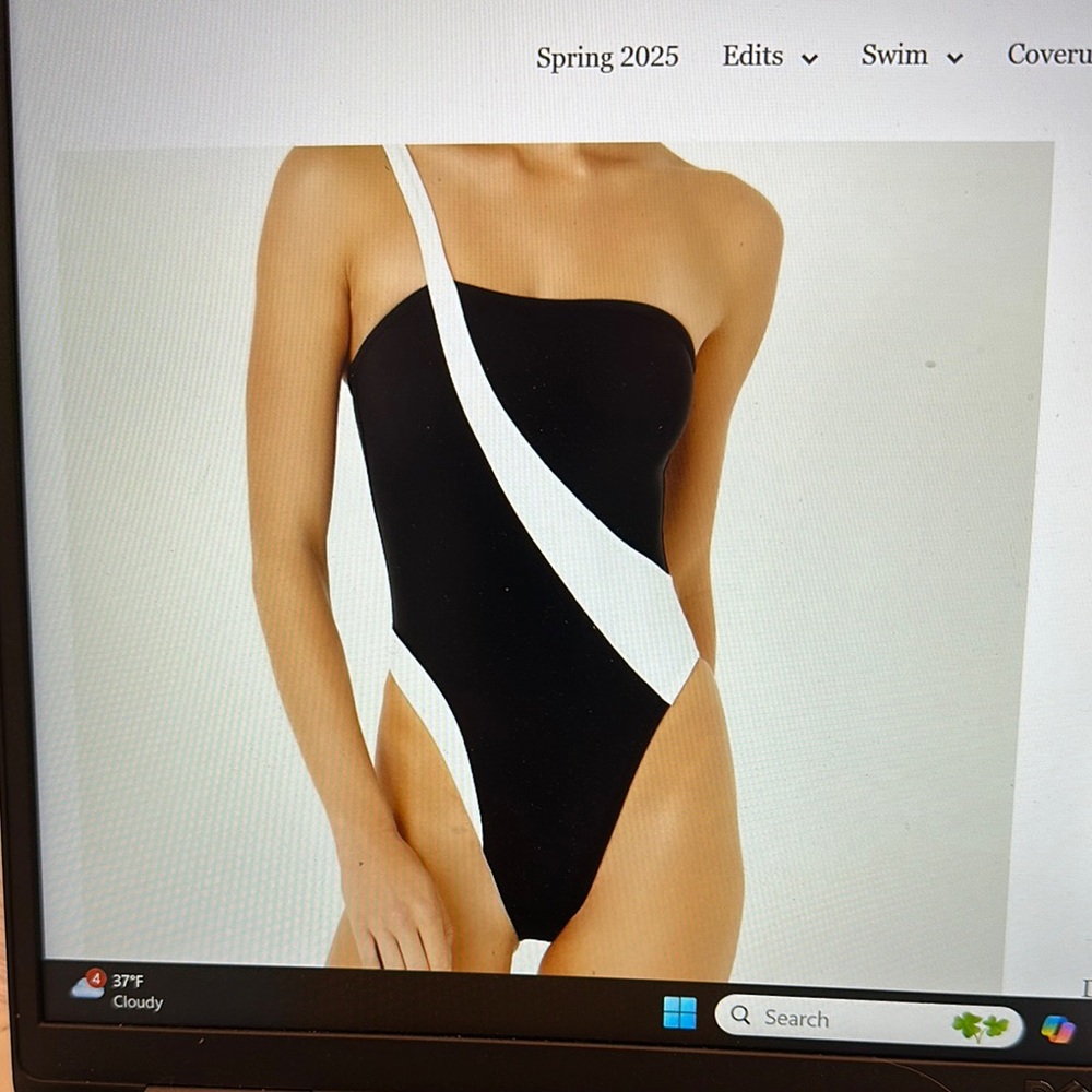 GIGI C Black and White One Piece Swimsuit